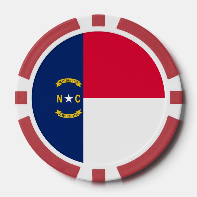 Nord-Carolina-Staatsflagge Pokerchips (Vorderseite)