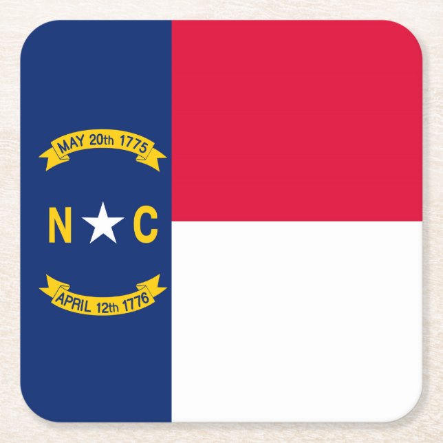 Nord-Carolina-Staatsflagge Rechteckiger Pappuntersetzer (Vorderseite)