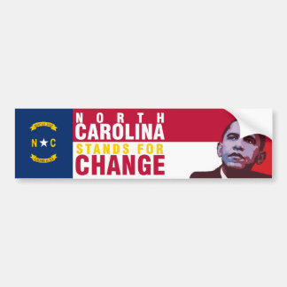 Nord-Carolina steht für Änderung - Autoaufkleber