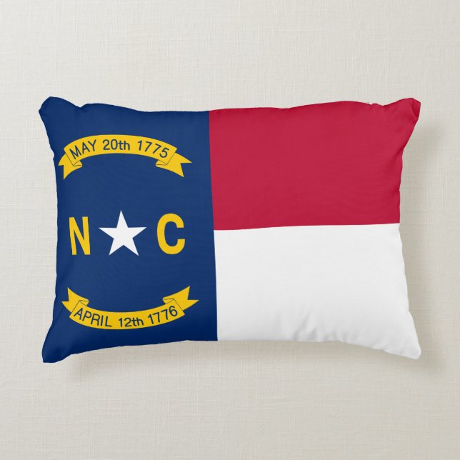 Nord-CarolinaStaats-Flagge Dekokissen (Vorderseite)