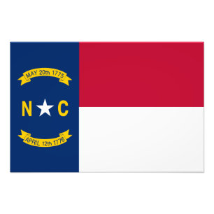 Nord-CarolinaStaats-Flagge Fotodruck