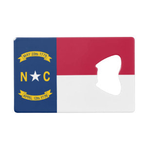 Nord-CarolinaStaats-Flagge Geldkarten Flaschenöffner