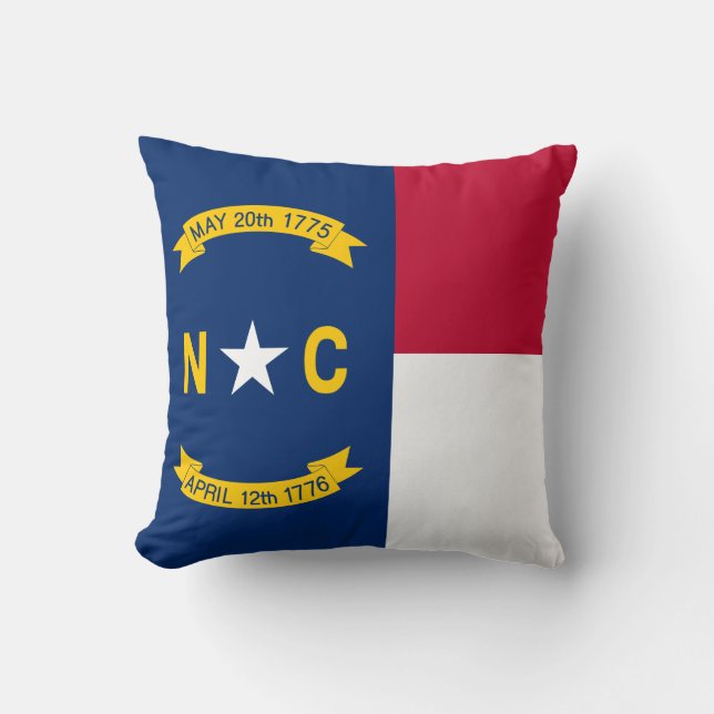 Nord-CarolinaStaats-Flagge Kissen (Vorderseite)