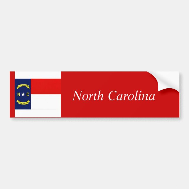 Nord-CarolinaStaats-Flagge, Nord-Carolina Autoaufkleber (Vorne)
