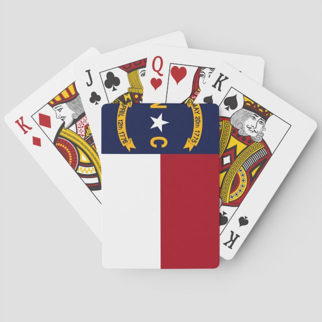 Nord-CarolinaStaats-Flagge Spielkarten (Rückseite)