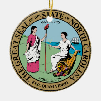 Nord-CarolinaStaats-Siegel Keramik Ornament
