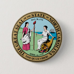 Nord-CarolinaStaats-Siegelamerika-Republiksymbol Button