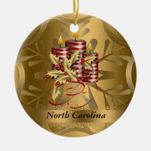 Nord-CarolinaStaats-Weihnachtsverzierung Keramikornament