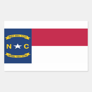 Nord-CarolinaStaatsflagge Rechteckiger Aufkleber