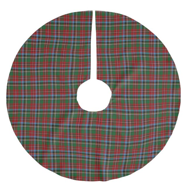 Nord-CarolinaStaatTartan Polyester Weihnachtsbaumdecke (Vorderseite)