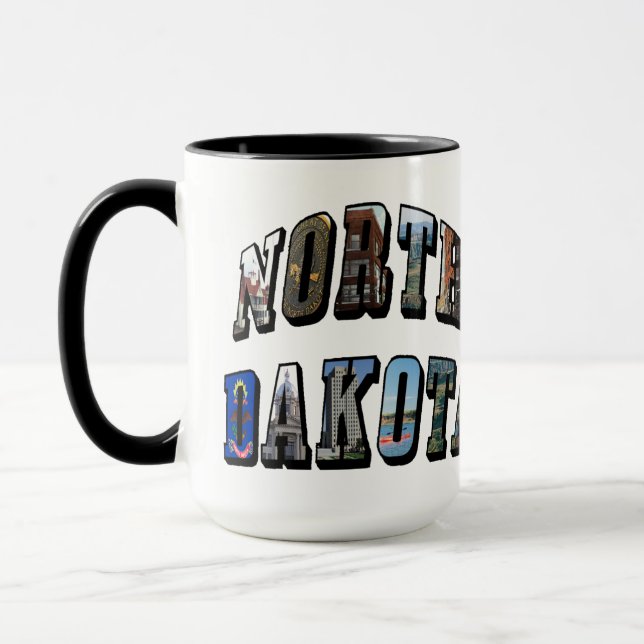 Nord-Dakota-Bildtext Tasse (Links)