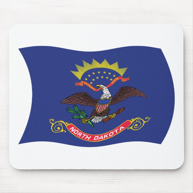 Nord-Dakota-Flaggenmousepad Mousepad (Vorne)