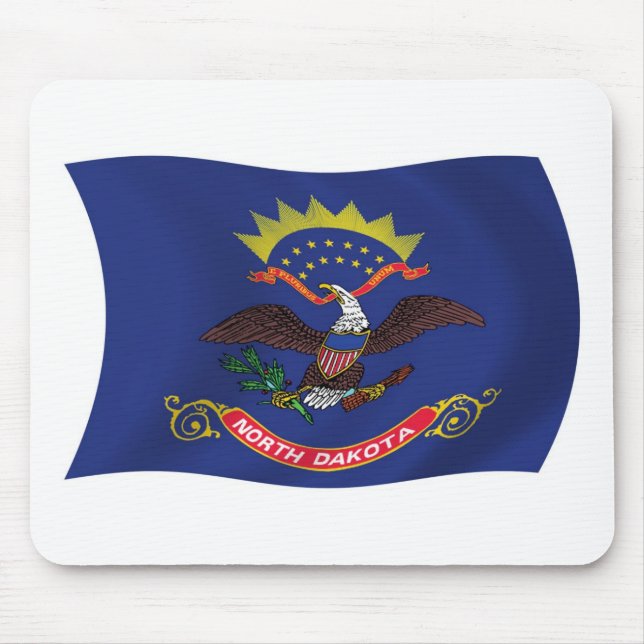 Nord-Dakota-Flaggenmousepad Mousepad (Vorne)