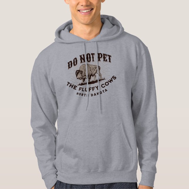 Nord Dakota hält das Bison der fließenden Kühe nic Hoodie (Vorderseite)