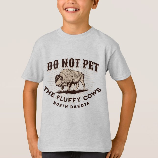 Nord Dakota hält das Bison der fließenden Kühe nic T-Shirt (Vorderseite)