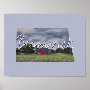 Nord-Dakota-Staat Foto Poster