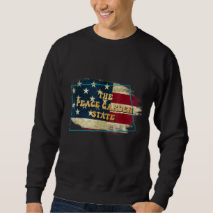 Nord-Dakota und US-Flaggenmotto Sweatshirt