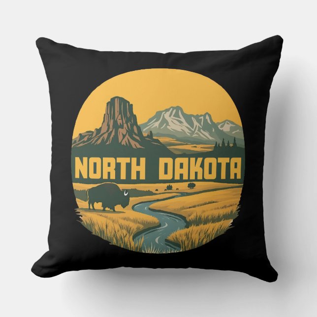 Nord Dakota USA Kissen (Vorderseite)