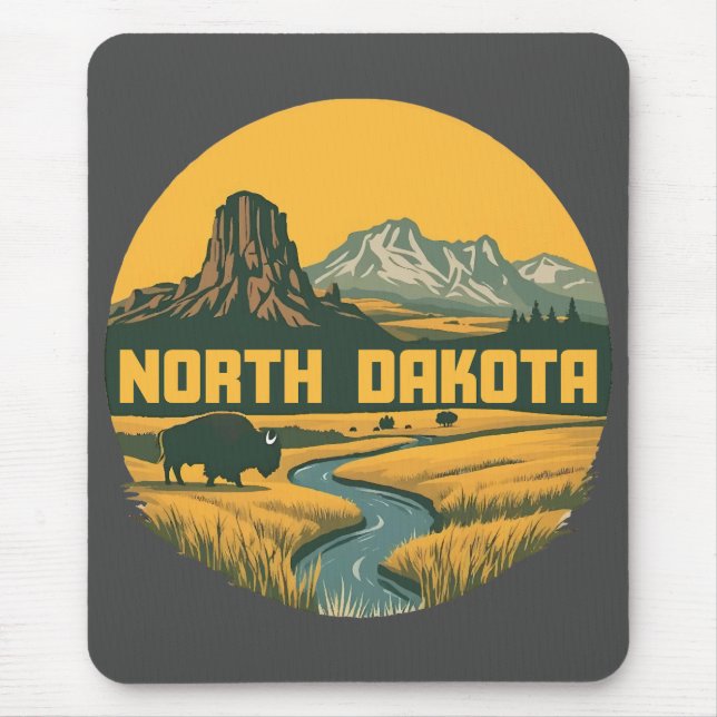 Nord Dakota USA Mousepad (Vorne)