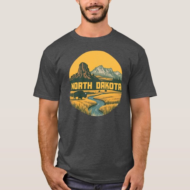 Nord Dakota USA T-Shirt (Vorderseite)