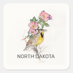 Nord-Dakota-VogelblumeSquare Stickers