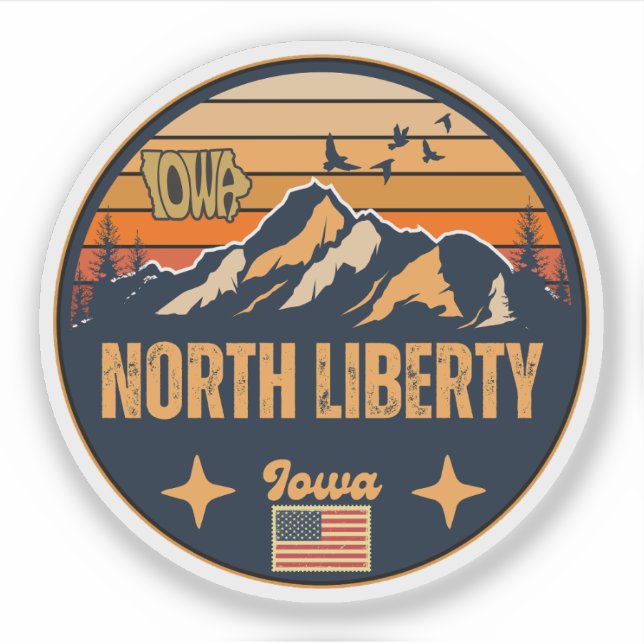 Nord-Freiheit, Iowa Aufkleber (Vorderseite)