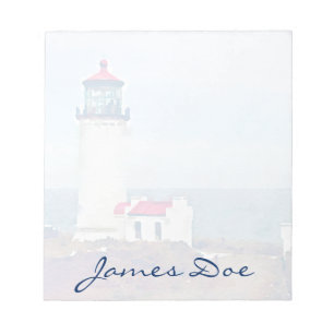 Nord Head Leuchtturm Ilwaco, WA Aquarelldruck Notizblock