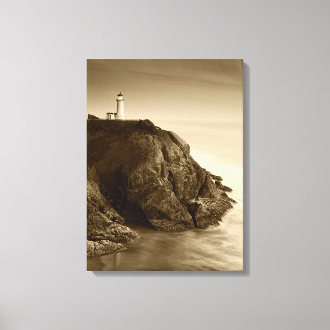 Nord Head Lighthouse | Fort Canby Staat Park, WA Leinwanddruck (Vorderseite)