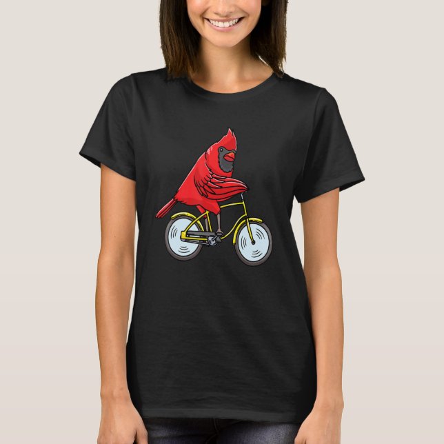 Nord-Kardinal Bird Roter Kardinal Reiten T-Shirt (Vorderseite)