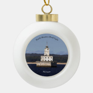 Nord-Manitou-Shoal-Light-Ornament Keramik Kugel-Ornament