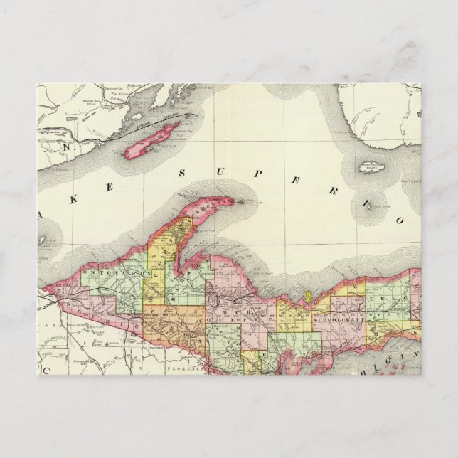 Nord-Michigan Postkarte (Vorderseite)