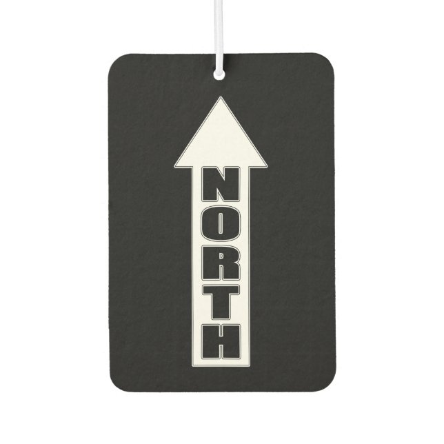 Nord nach oben - einfaches Arrow-Design Autolufterfrischer (Vorderseite)