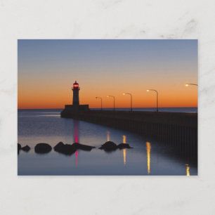 Nord-Pier Lighthouse in Duluth, Minnesota, Postkarte