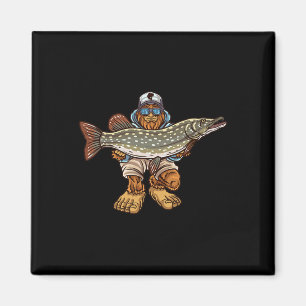 Nord-Pike Fischerei Bigfoot Jagd Fischer Magnet