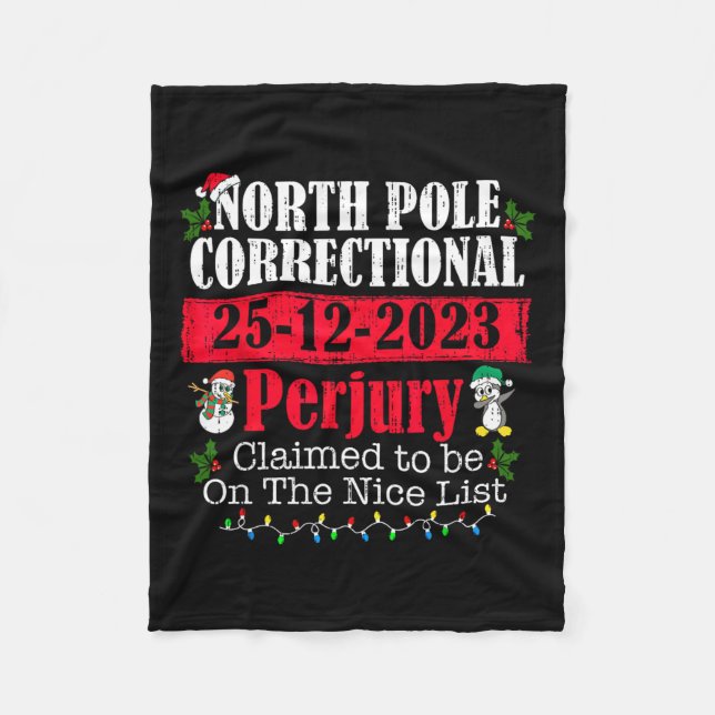 Nord-Pole Korrektive Perjury Familie Matching Ch Fleecedecke (Vorderseite)