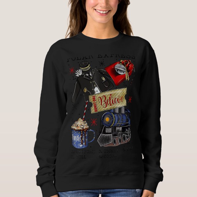 Nord-Pole Weihnachten Polar Express Alles im Ausla Sweatshirt (Vorderseite)