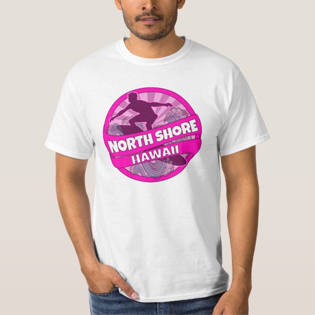 Nord Shore Hawaii Pink Surfer Logo Shirt (Vorderseite)