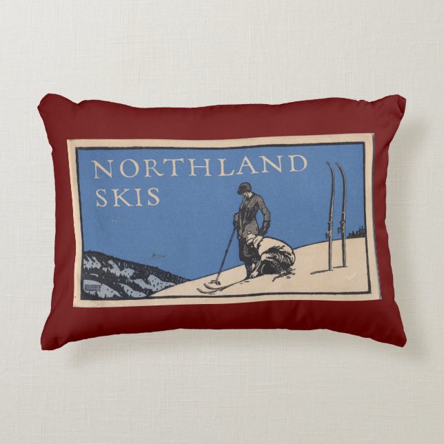 Nord-Ski Vintag Dekokissen (Vorderseite)