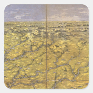 Nord-Süd-Carolina 2 Quadratischer Aufkleber