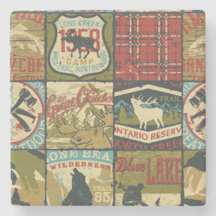 Nord-Territorien-Abenteuer: Symbolische Patchwork Steinuntersetzer