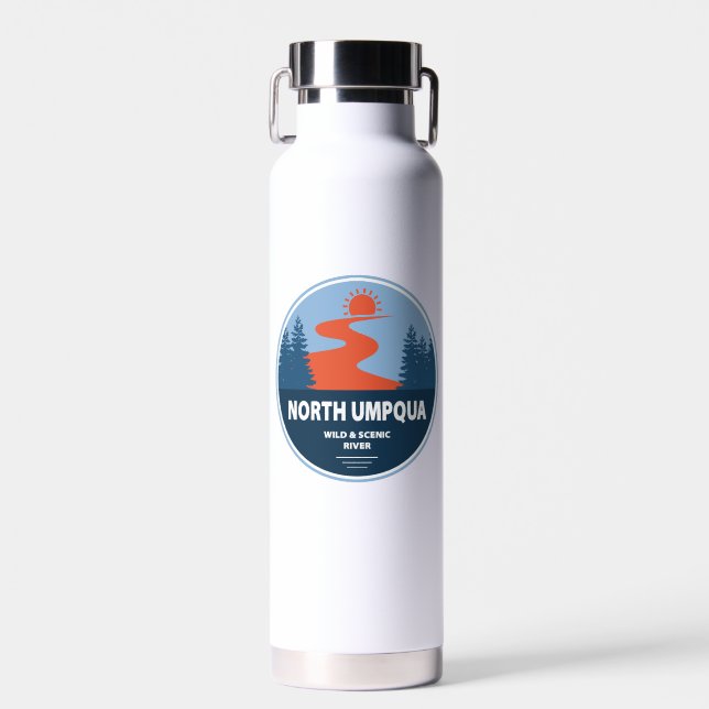 Nord-Umpqua Wild und Landschaftlicher Fluss Oregon Trinkflasche (Vorne)
