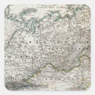 Nord- und Zentralasien Quadratischer Aufkleber
