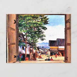 Nord - Von einem Tor in Kyoto, Japan Postkarte