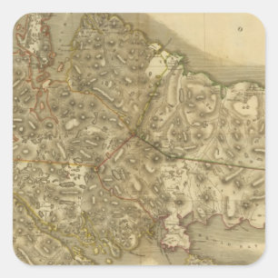 Nord-Western-Inseln Quadratischer Aufkleber
