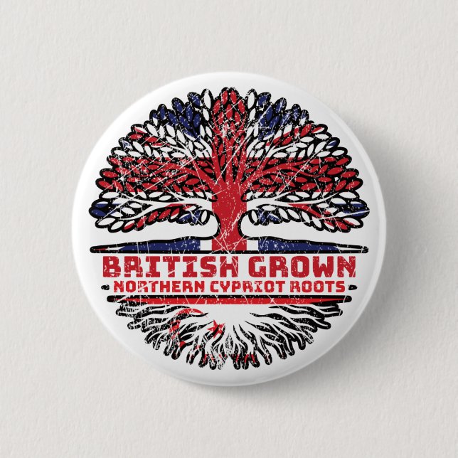 Nord-Zypern Nord-Zyprer Britischer Tree Button (Vorderseite)