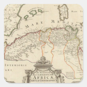 Nordafrika 3 quadratischer aufkleber