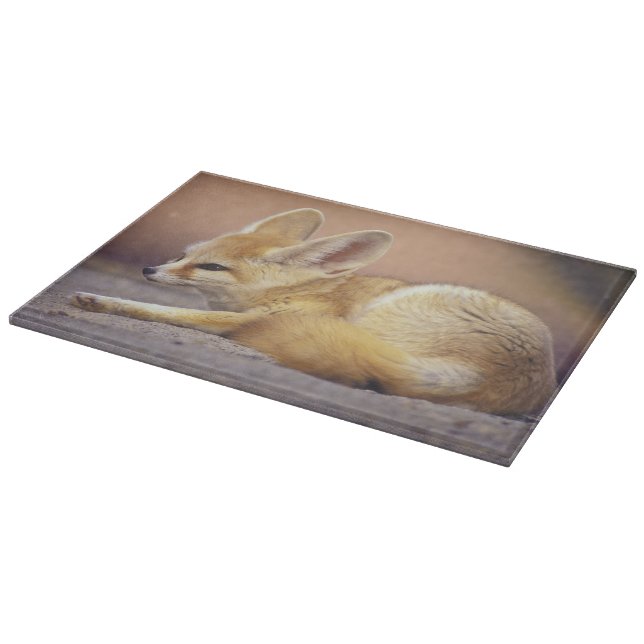 Nordafrika. Fennec Fennecus zerda) Schneidebrett (Ecke)