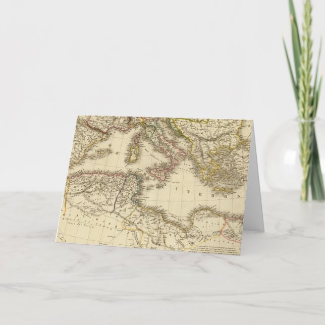 Nordafrika, Mittelmeer Feiertagskarte (Vorderseite)