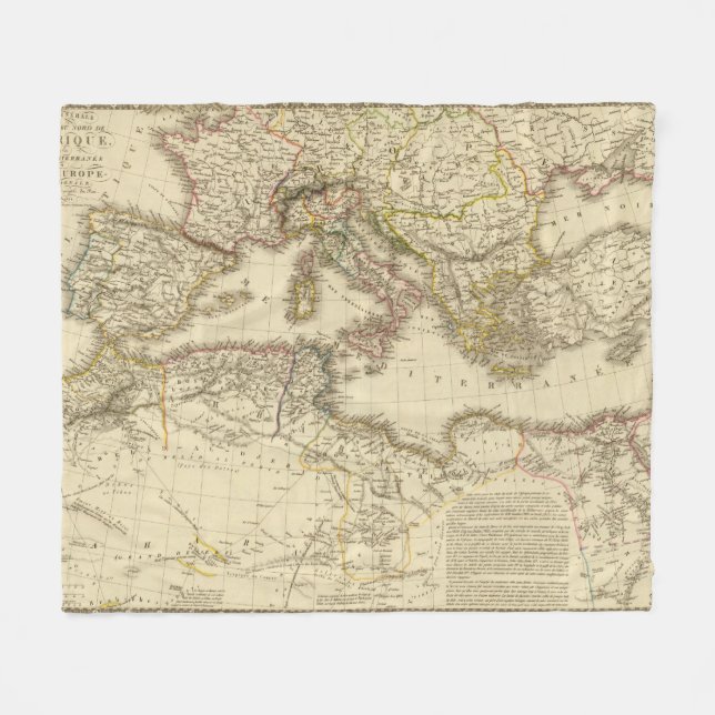 Nordafrika, Mittelmeer Fleecedecke (Vorderseite (Horizontal))