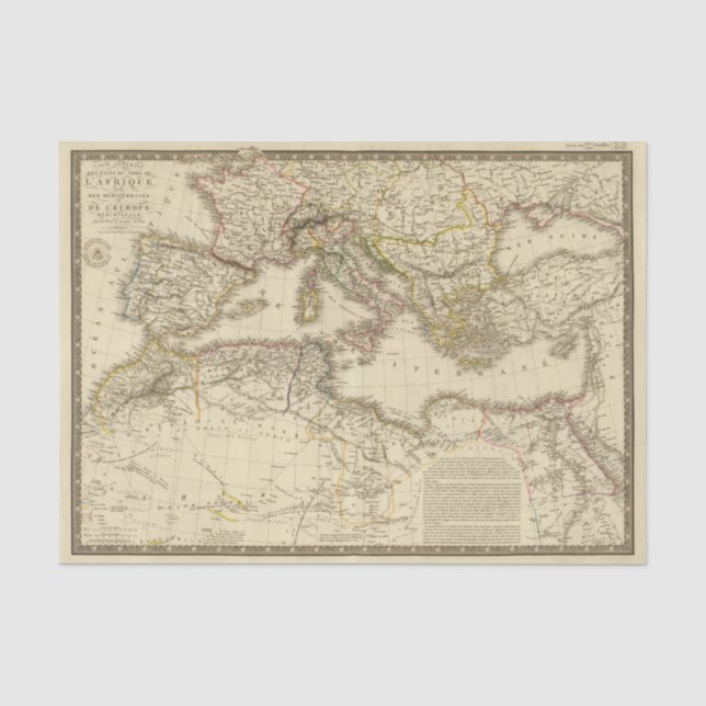 Nordafrika, Mittelmeer Seidenpapier (Vorderseite)